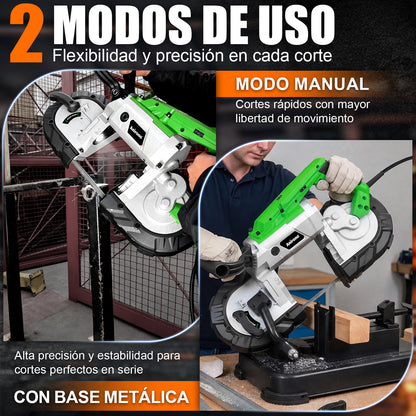 Sierra Cinta Banda Portátil Metal 1100w Cortadora Anirona BS2103AC