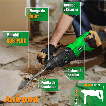 Rotomartillo Perforador Cincelador Sds 850w Anirona ARH26D
