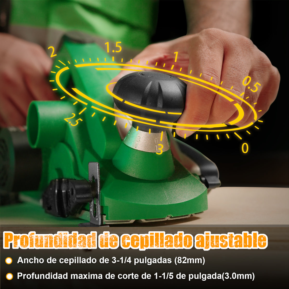 Cepillo Eléctrico Madera 3-1/4 1080w Anirona Pro AP82