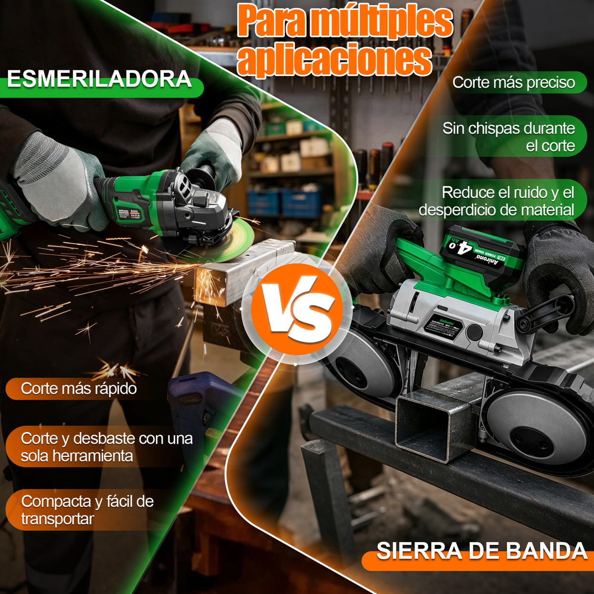 Sierra Cinta Banda Inalámbrica Corte Profundo 4.0ah Batería AA20-BS2104