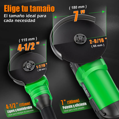 Esmeriladora Angular Eléctrica 7'' Industrial 2350w Anirona AG2350