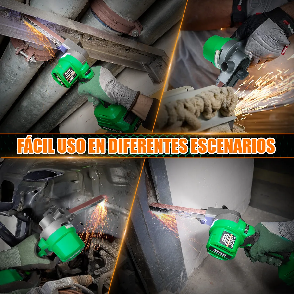 Mini Lijadora De Banda Sin Carbón 1/2x18 Anirona 2 Baterías