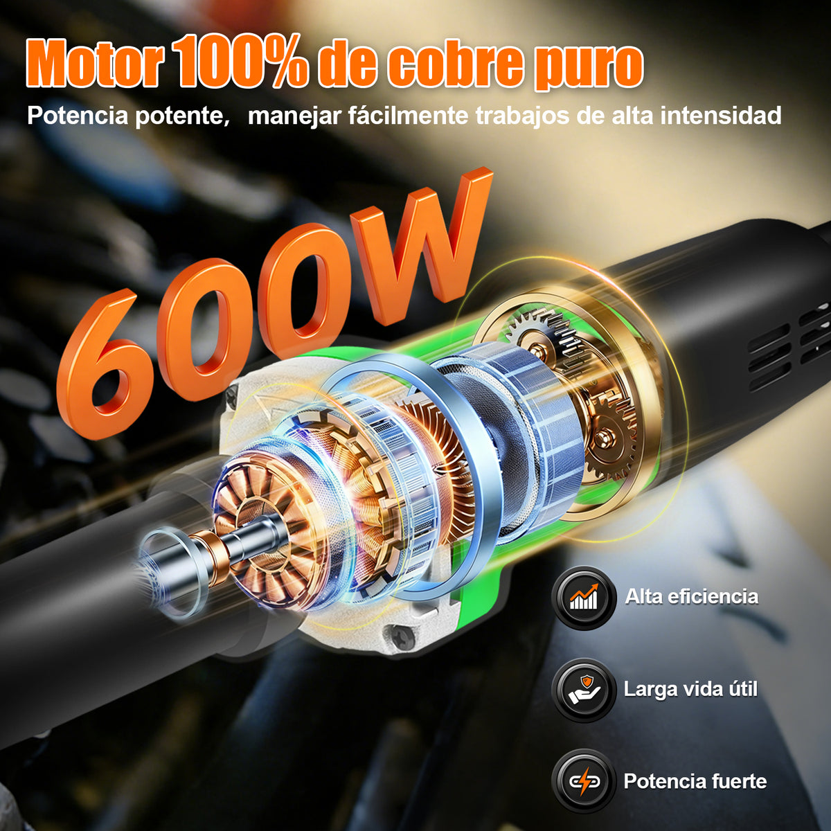Esmeril Recto Rectificador 1/4"" 600w  Anirona AER3506