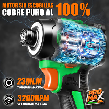 Atornillador De Impacto Inalámbrico 20v Anirona 2108PM