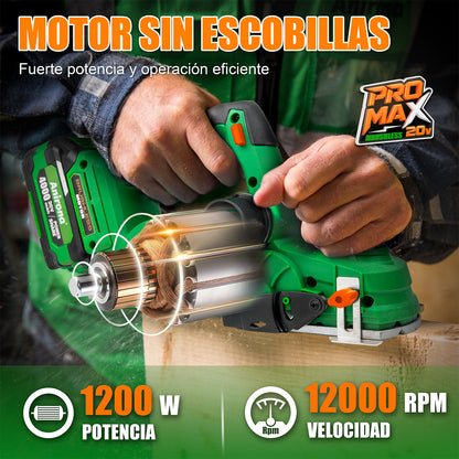 Cepillo Para Madera Inalámbrico Sin Escobillas 4.0ah Anirona AA20-PM8201
