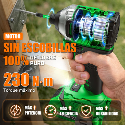 Atornillador De Impacto Inalámbrico De 20v Anirona 2ah Aw965