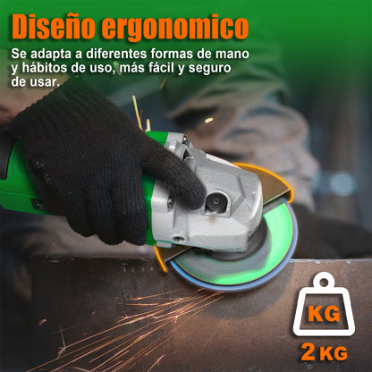 Esmeriladora Angular 1350w 4-1/2 Industrial Anirona AG1350LP