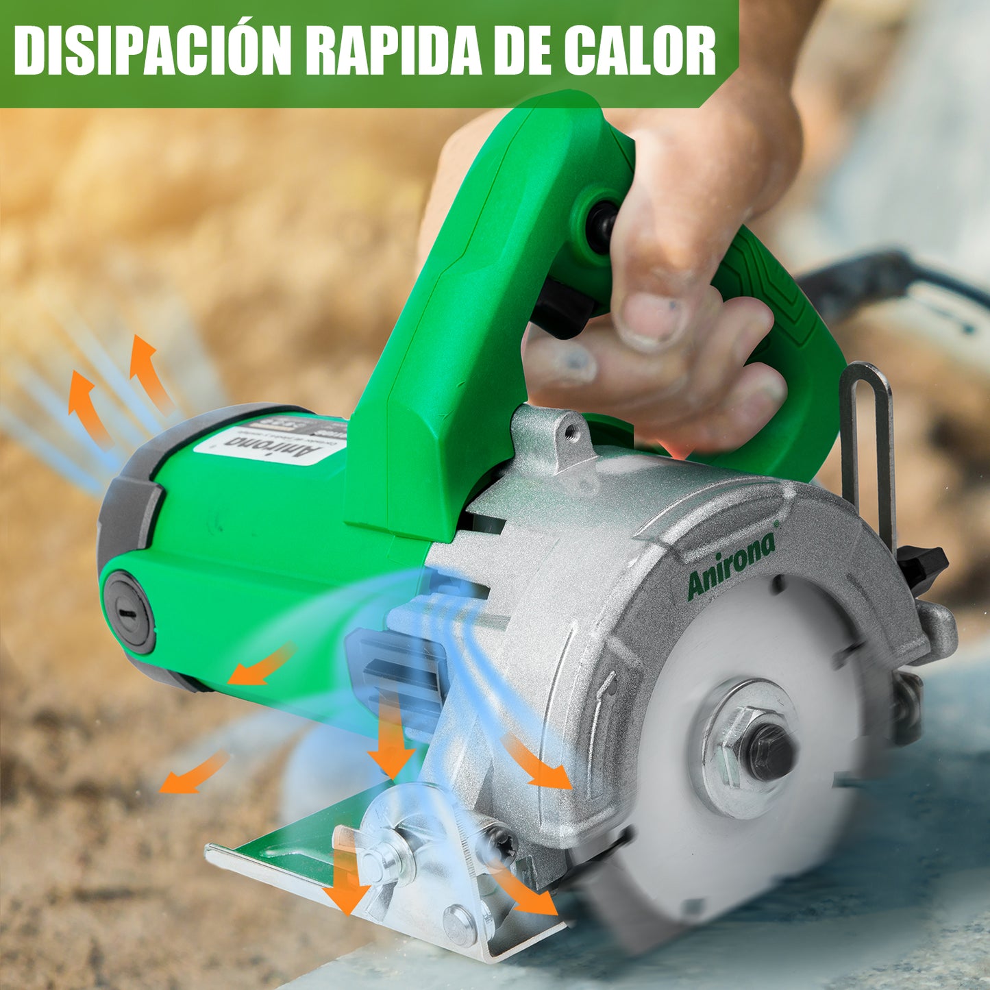 Sierra Circular Eléctrica Ranuradora Concreto Anirona 1600w CS91106