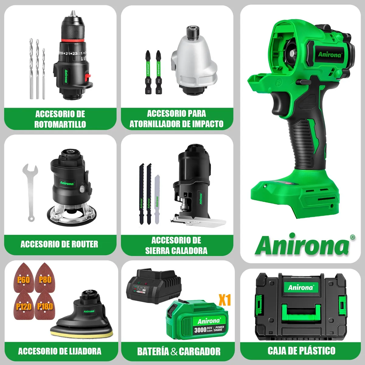 Metax Anirona 5-in-1 Cordless Woodworking Drill