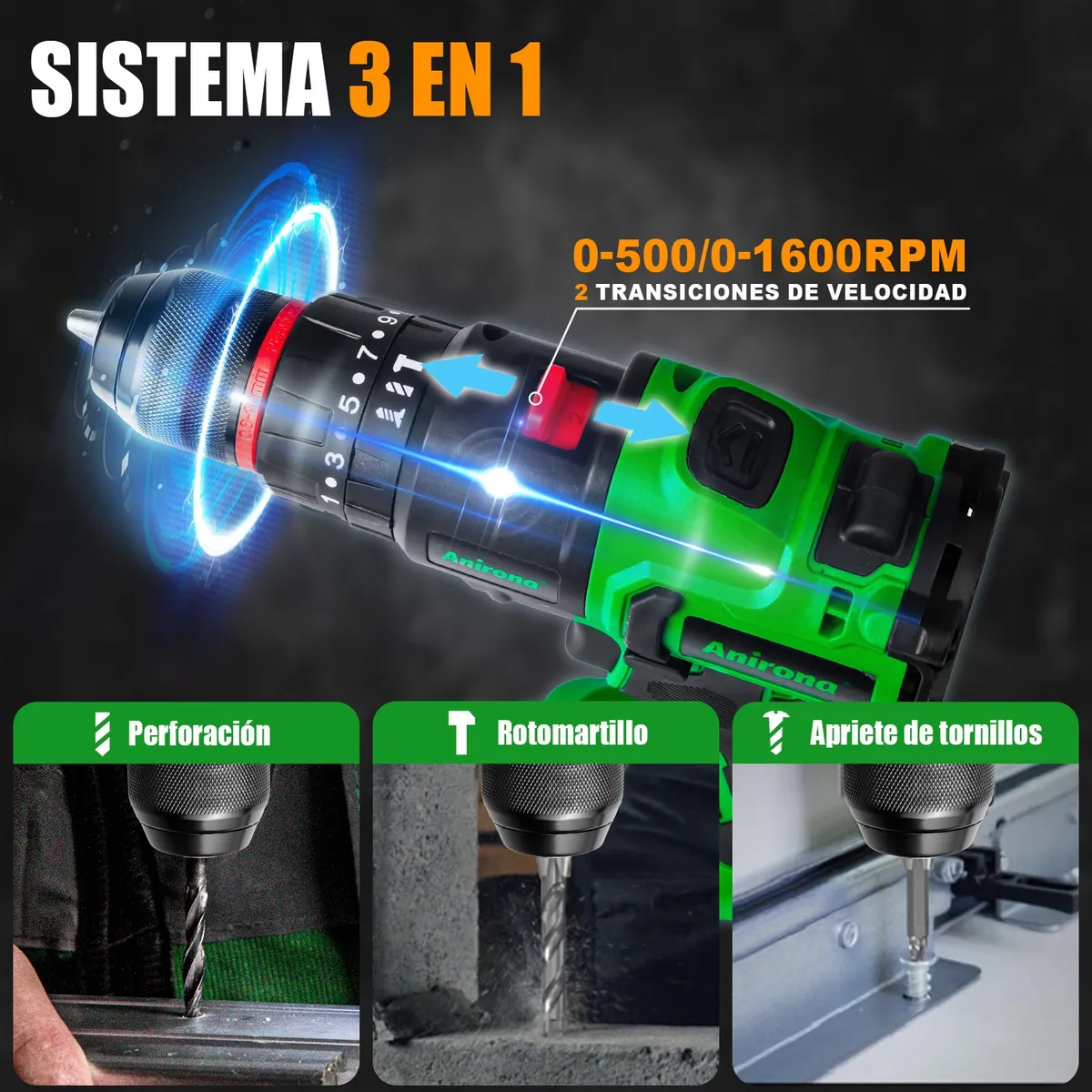 Metax Anirona 5-in-1 Cordless Woodworking Drill