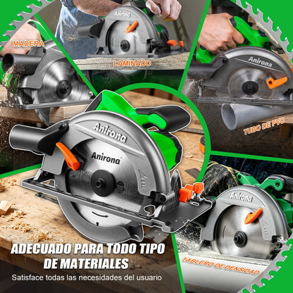 Sierra Circular Eléctrica 7-1/4'' 1600w 127v Anirona Promax CS714A