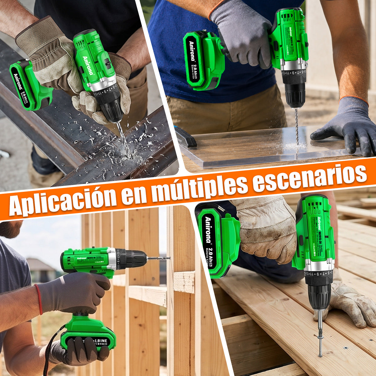 Taladro Atornillador Airona Aa2015-30 De 20v 1 Batería aa2015-30