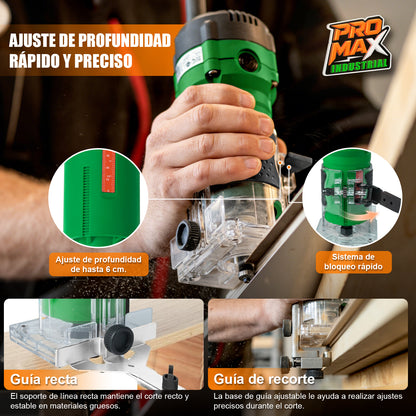 Router Anirona 800w +5 Brocas Carburo 1/4'' AR800
