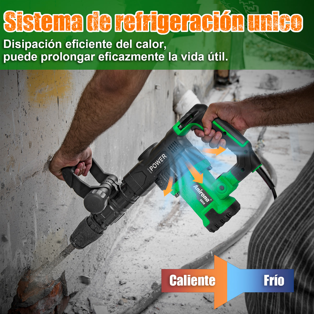 Martillo Demoledor Cincelador Anirona Sds Max 1800w 18j DH50