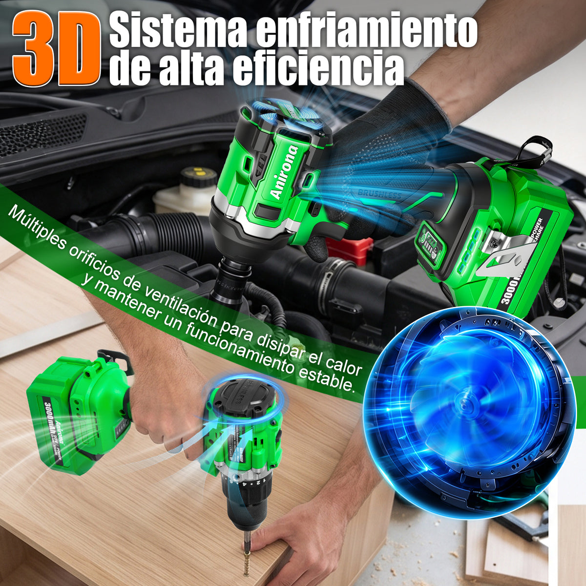 Kit Taladro Rotomartillo + Llave De Impacto 20v Brushless KIT1725