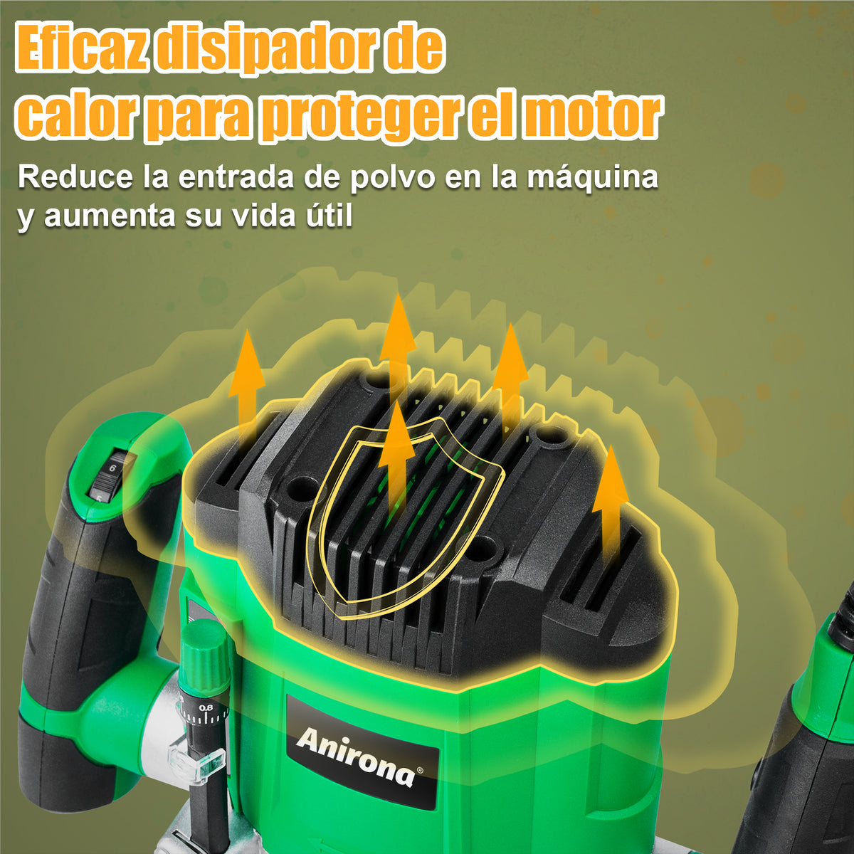 Router Anirona 1400w 1-3/4 Hp 7 Niveles De Velocidad ROU-A1